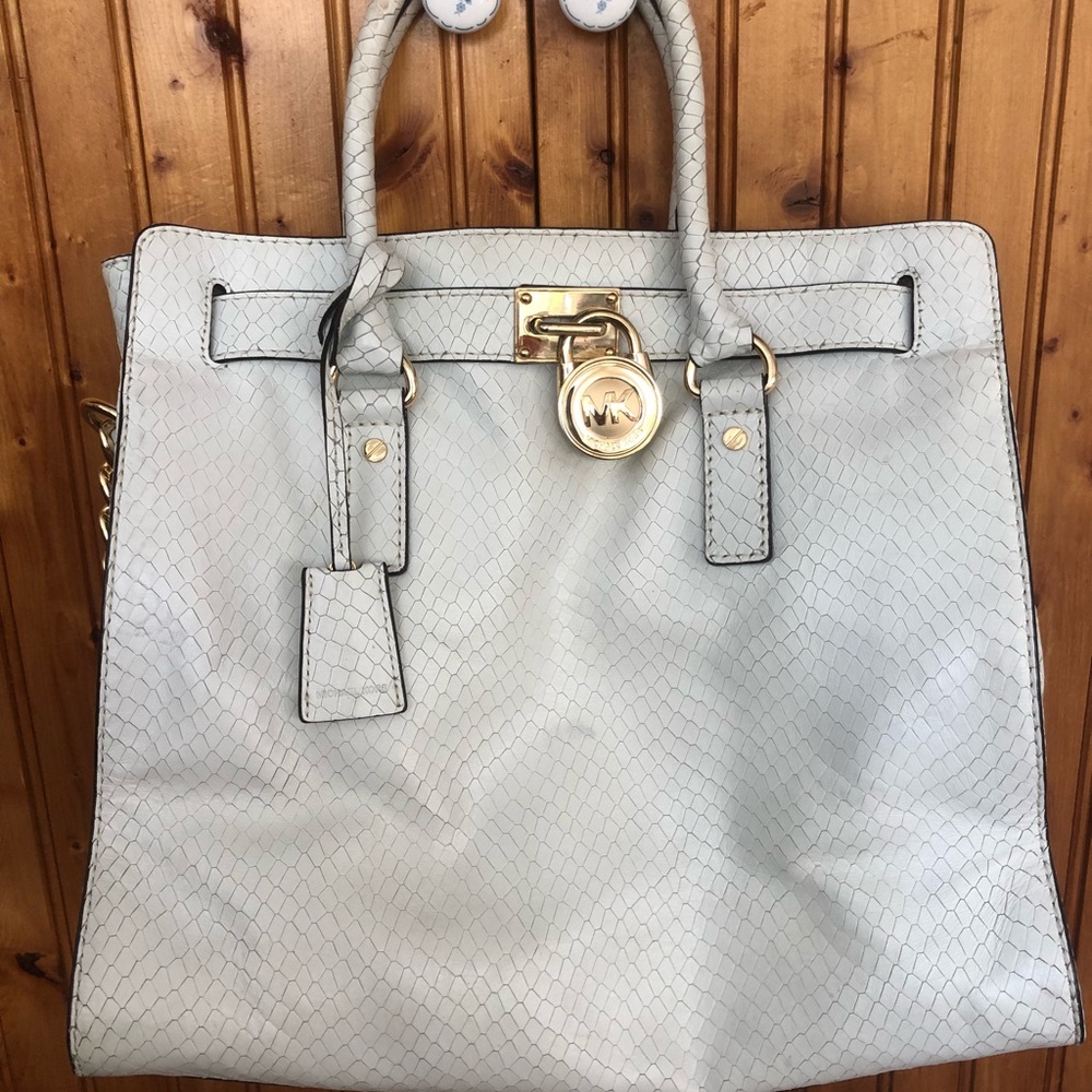 Michael Kors rare white large Hamilton bag!